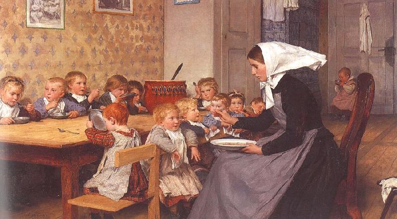 Albert Anker The Creche